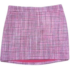 White House Black Market Womens Skirt Hot Pink Tweed Mini Barbie Plus Size 14